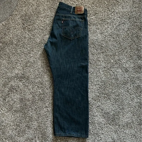 Levi’s 569 Loose Straight Mens Jeans 40x30, Dark Wash - Picture 6 of 16